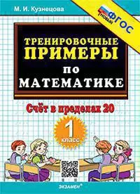 5000. тренировочные примеры по математике. 1 класс. счет в пределах 20. 1