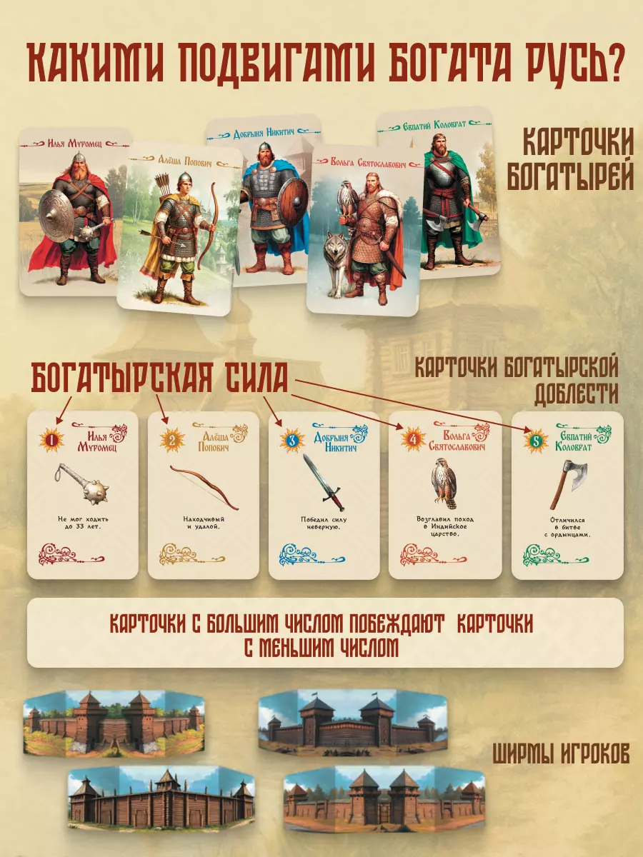 Богатыри земли Русской. Настольная игра 3