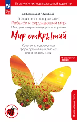 Познавательное развитие. Ребёнок и окружающий мир. Методические рекомендации к программе «Мир открытий». Конспекты современных форм организации детских видов деятельности. Вторая младшая группа 1