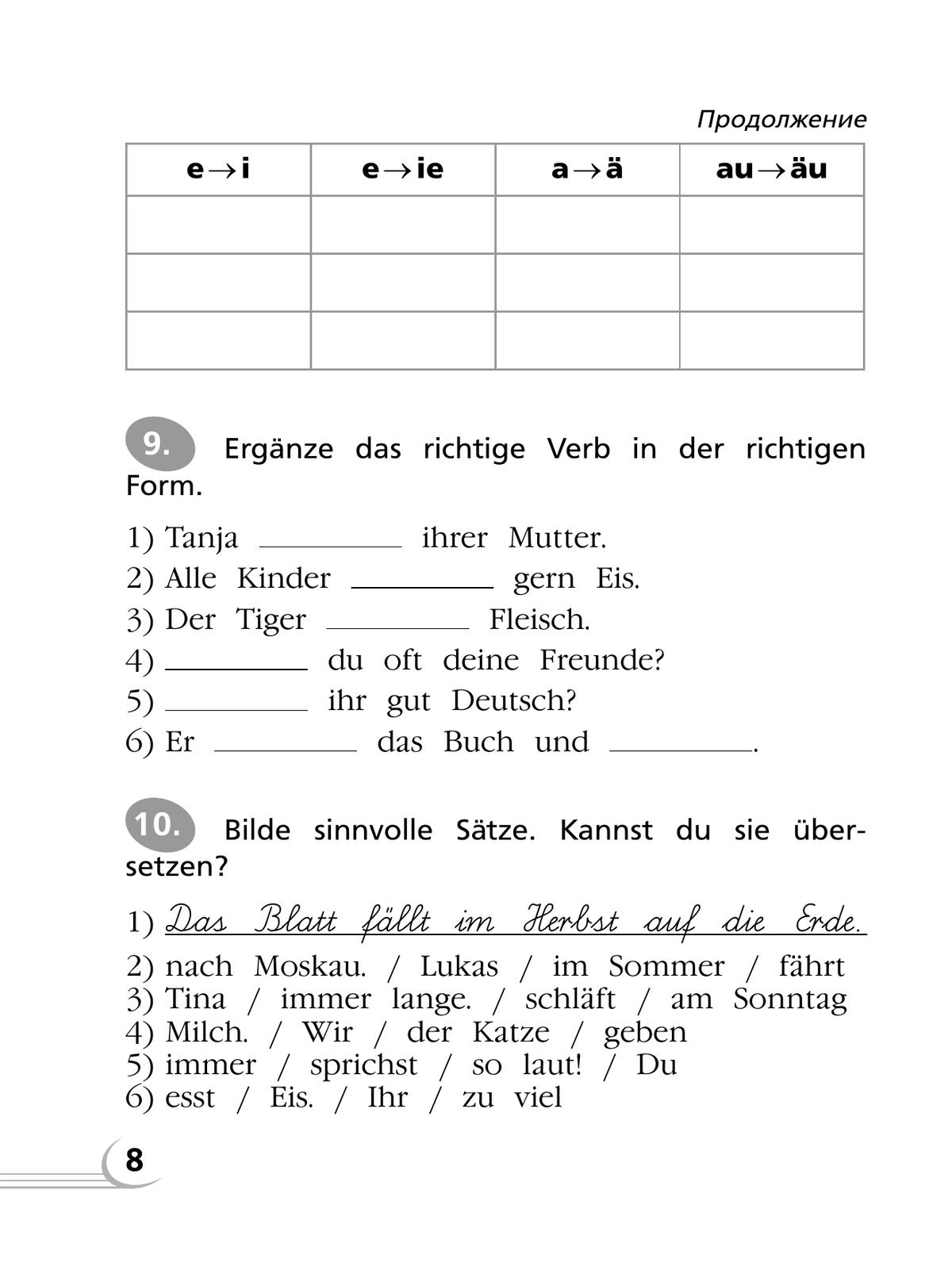 Немецкий язык. Грамматический тренажер. 4 класс 11