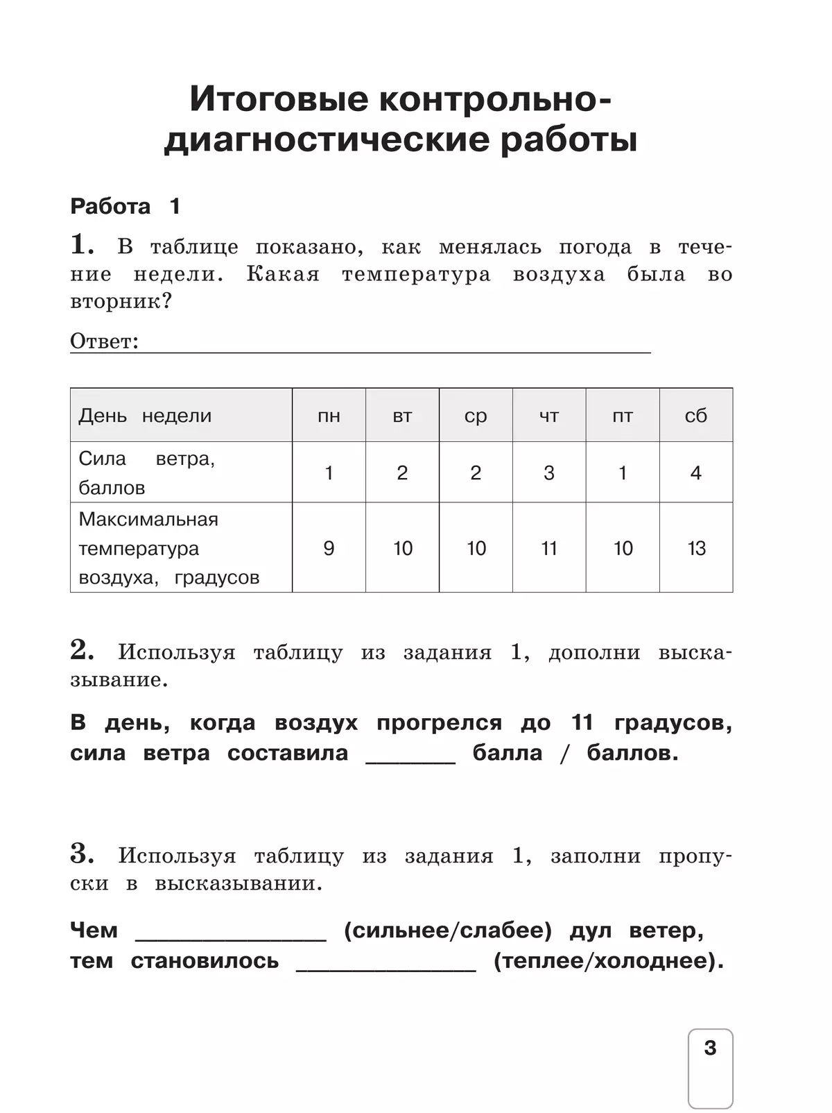 Окружающий мир. 3 класс. Контрольно-диагностические работы. 15