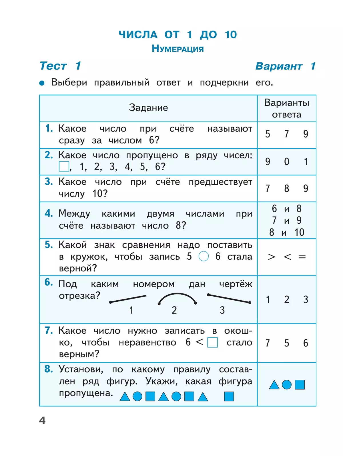 Математика. Тесты. 1 класс 37