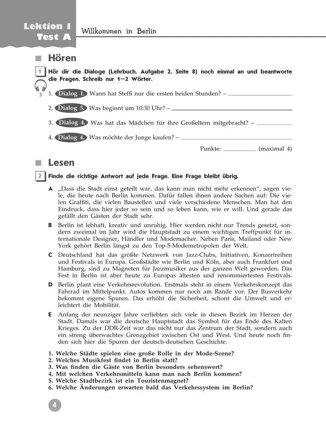 Немецкий язык. Контрольные задания. 9 класс 40