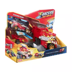 Игровой набор T-RACERS MIX 'N RACE красный (эксклюзивная машинка и грузовик-лончер) 27