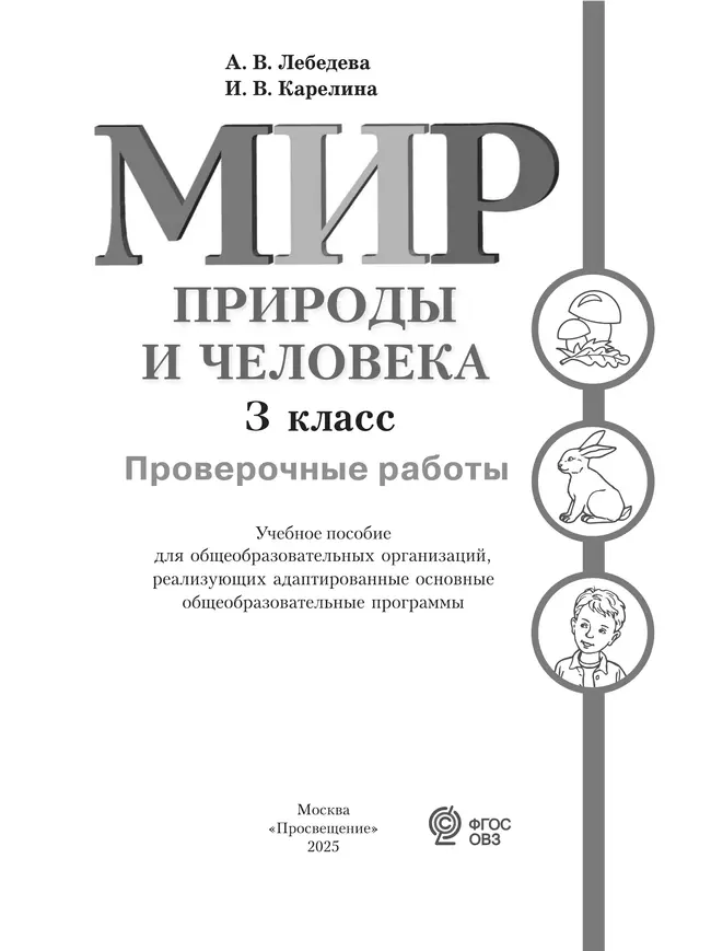 Мир природы и человека. 3 класс. Проверочные работы (для обучающихся с интеллектуальными нарушениями) 41