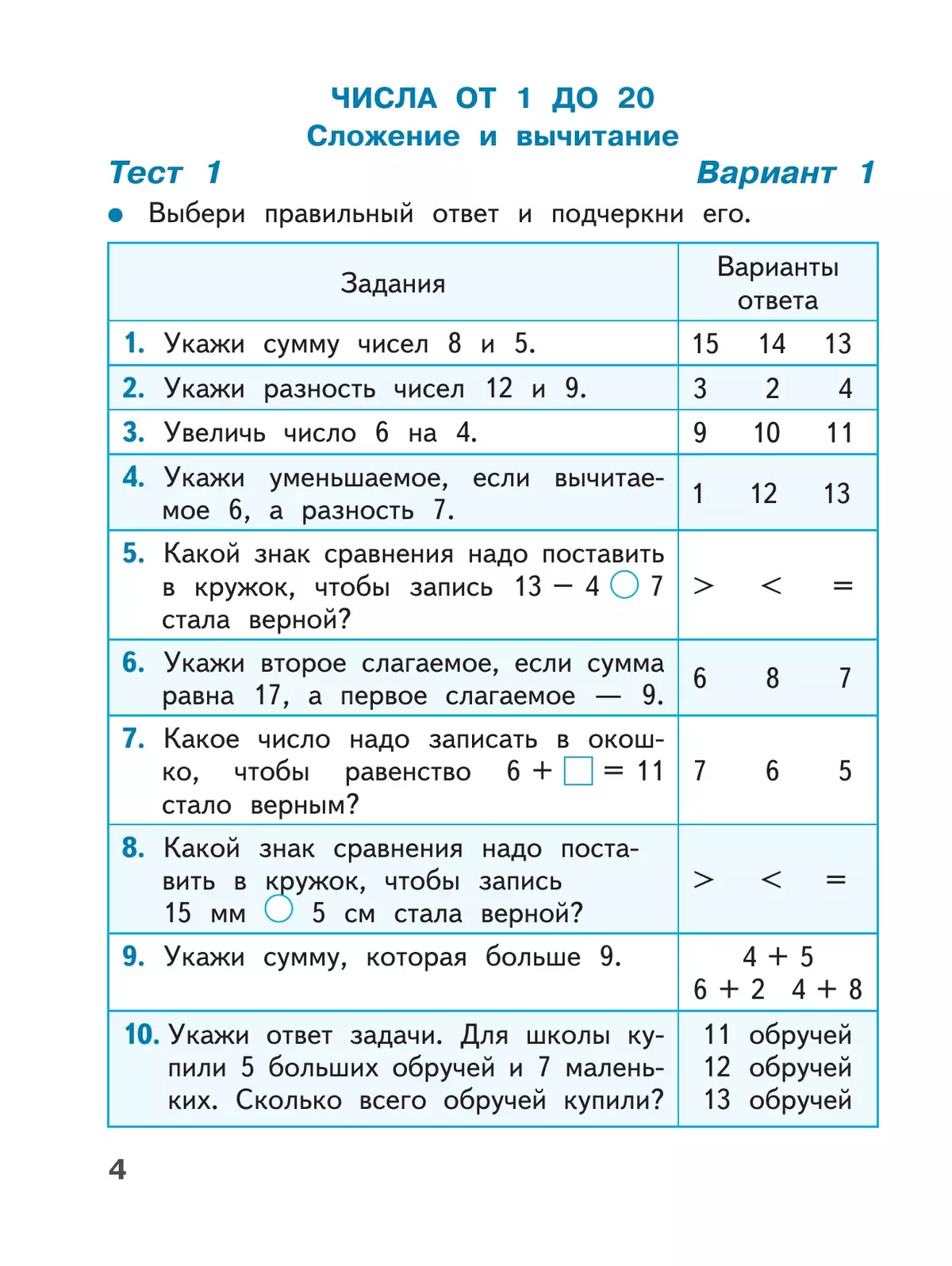 Математика. Тесты. 2 класс 6