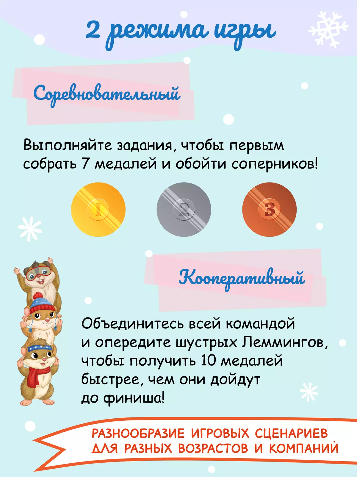 Зимняя зооолимпиада. Настольная игра 13