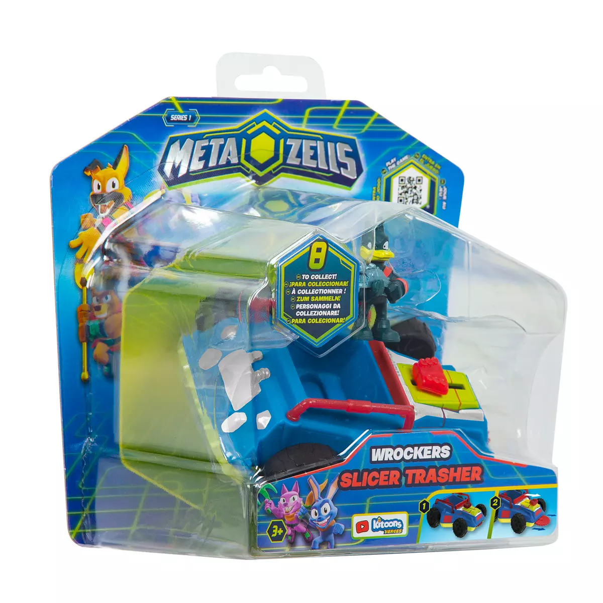 Игровой набор, Крушитель синий, Metazells, с фигуркой и игрушкой-машинкой, клан Рокеров 14 Игровой набор, Крушитель синий, Metazells, с фигуркой и игрушкой-машинкой, клан Рокеров 14