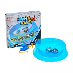 Игровой набор Хранители Кью (Флэш против Сандера) с ареной и металлическими машинками-волчками 1