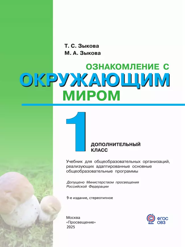 Ознакомление с окружающим миром. 1 дополнительный класс. Учебник. (для глухих и слабослышащих обучающихся) 11