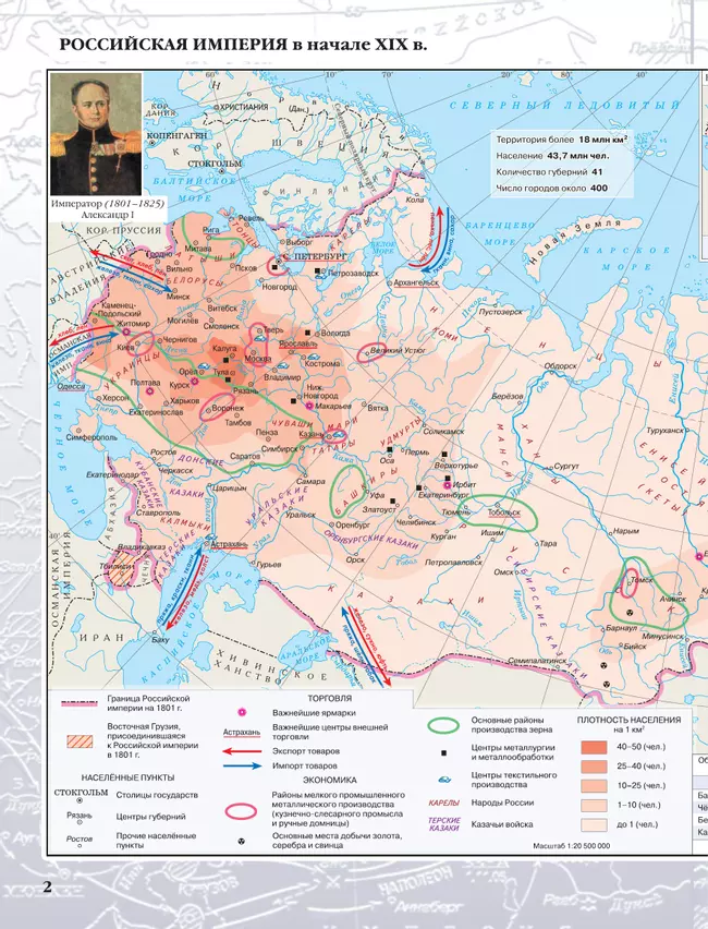 История России XIX в. Атлас с контурными картами. 8 класс 13