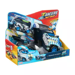 Игровой набор T-RACERS MIX 'N RACE синий (эксклюзивная машинка и грузовик-лончер) 20