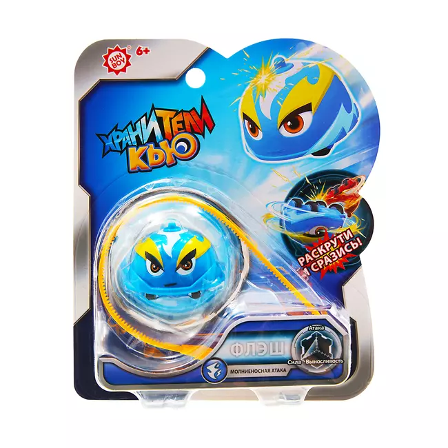 Игрушка инерционная машинка - волчок, Хранители Кью, Флэш 14