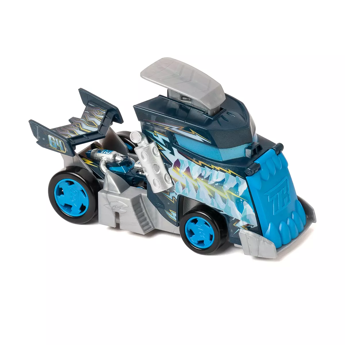 Игровой набор T-RACERS MIX 'N RACE синий (эксклюзивная машинка и грузовик-лончер) 1
