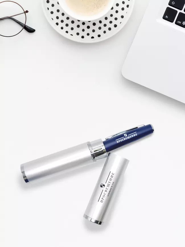 Ручка шариковая подарочная с логотипом издательства "Просвещение"  27