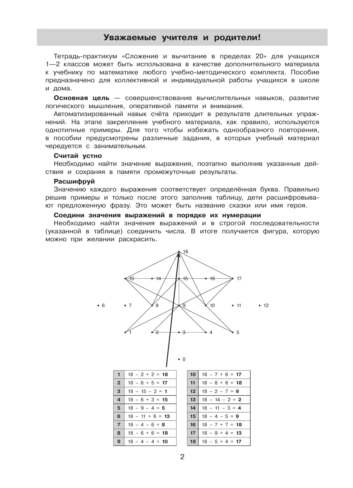 Тетрадь-практикум по математике для 1-2 классов. Сложение и вычитание в пределах 20 3