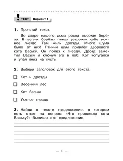 Русский язык. 2 класс. Тетрадь для контрольных работ 36