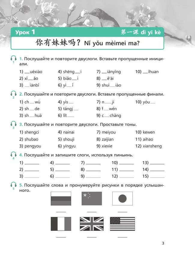 Китайский язык.  Второй год обучения. Сборник упражнений 9