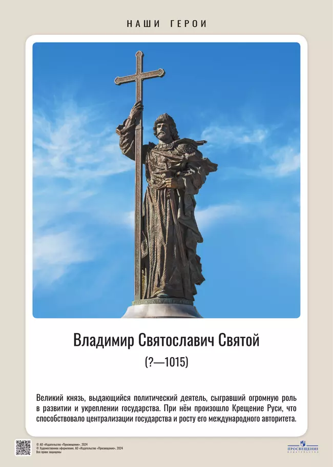 Наши герои. Дореволюционная Россия. Учебно-наглядное пособие  для 5-11 классов. Комплект плакатов (24 шт.) и методическое пособие 4