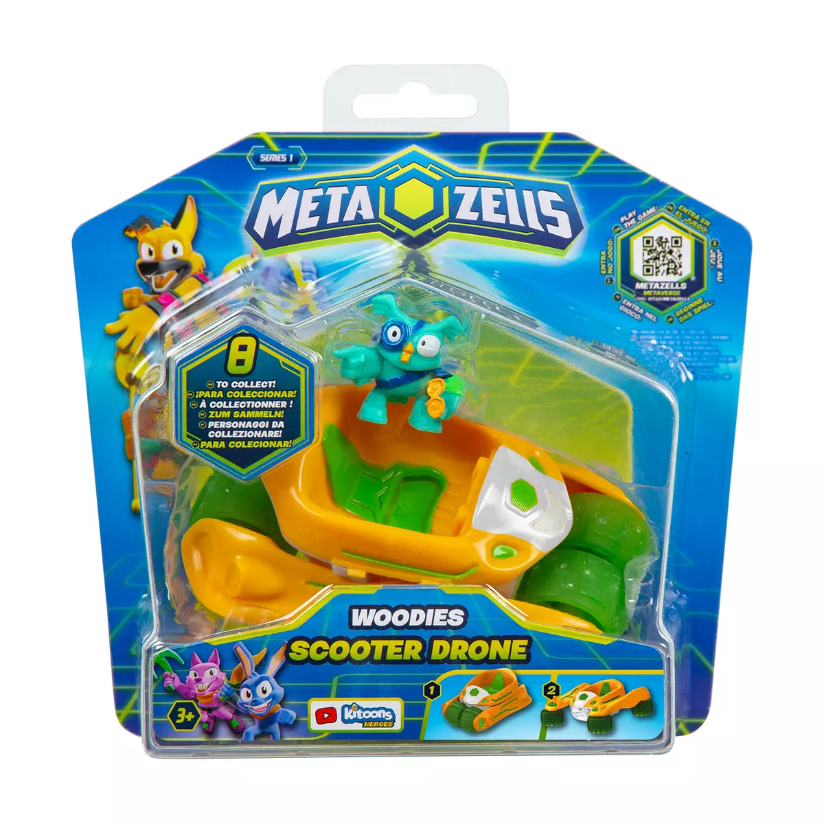 Игровой набор Аэромобиль оранжевый, Metazells, с фигуркой и машинкой-трансформером, клан Вуди. 1 Игровой набор Аэромобиль оранжевый, Metazells, с фигуркой и машинкой-трансформером, клан Вуди. 1
