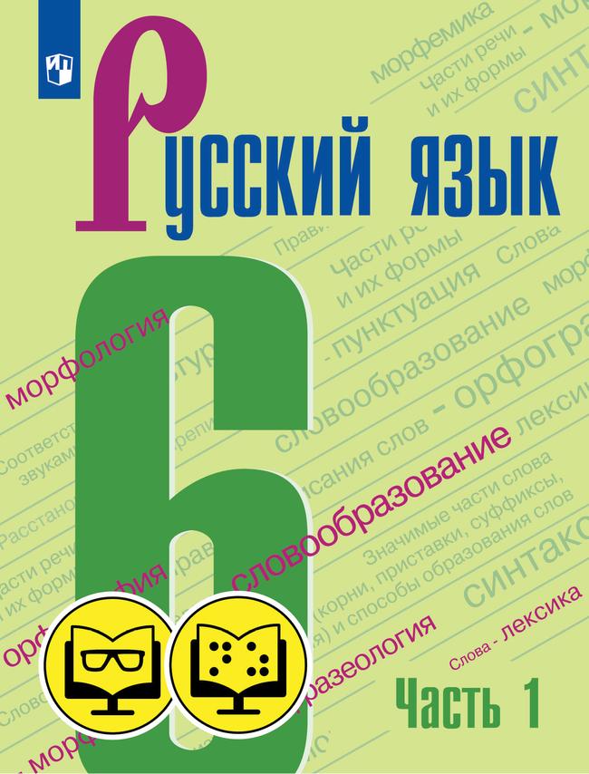 Русский язык. 6 класс. В 2 частях. Часть 1 (для обучающихся с нарушением зрения) 1