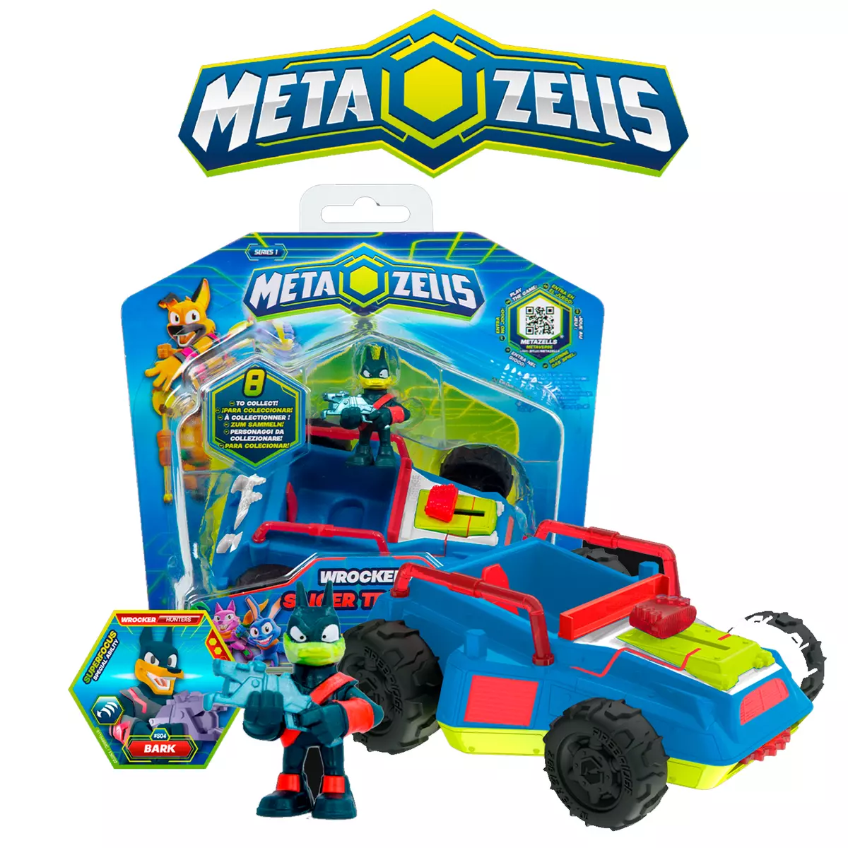 Игровой набор, Крушитель синий, Metazells, с фигуркой и игрушкой-машинкой, клан Рокеров 11 Игровой набор, Крушитель синий, Metazells, с фигуркой и игрушкой-машинкой, клан Рокеров 11