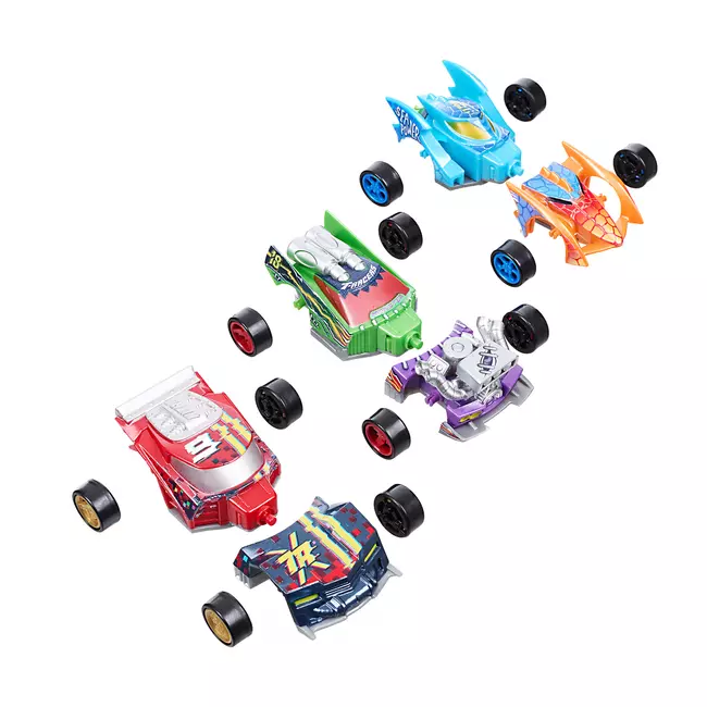 Игровой набор из 3 машинок разборных T-RACERS MIX 'N RACE со сменными деталями, в блистере, №3 11