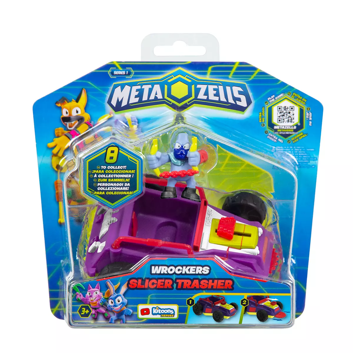 Игровой набор, Крушитель фиолетовый, Metazells, с фигуркой и игрушкой-машинкой, клан Рокеров 21 Игровой набор, Крушитель фиолетовый, Metazells, с фигуркой и игрушкой-машинкой, клан Рокеров 21