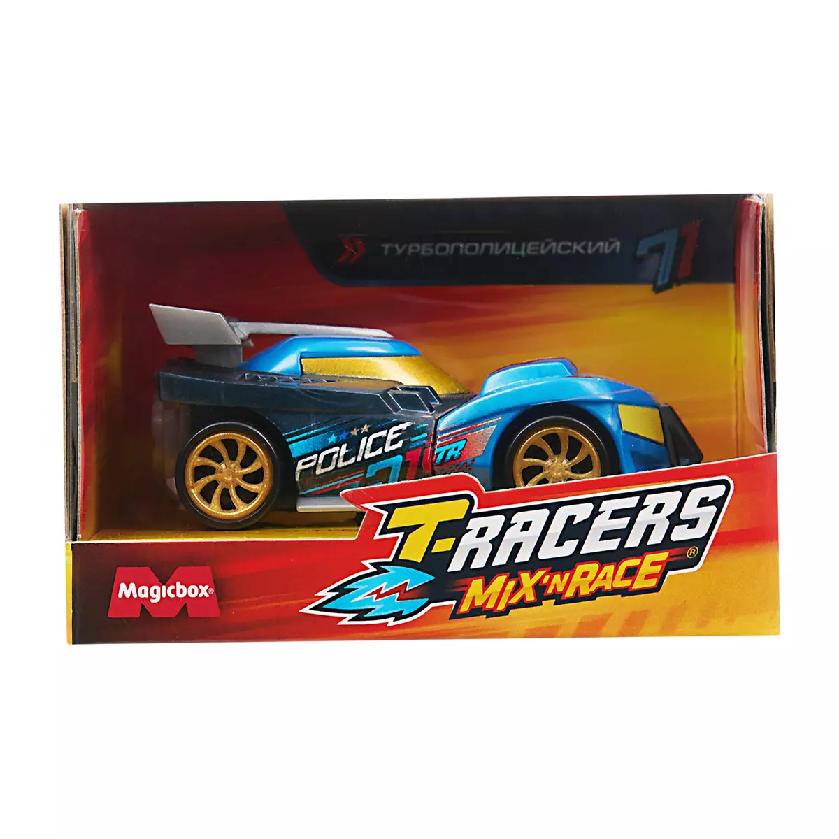 Машинка разборная T-RACERS MIX 'N RACE, в коробке с прозрачным окном, Турбополицейский 14 Машинка разборная T-RACERS MIX 'N RACE, в коробке с прозрачным окном, Турбополицейский 14