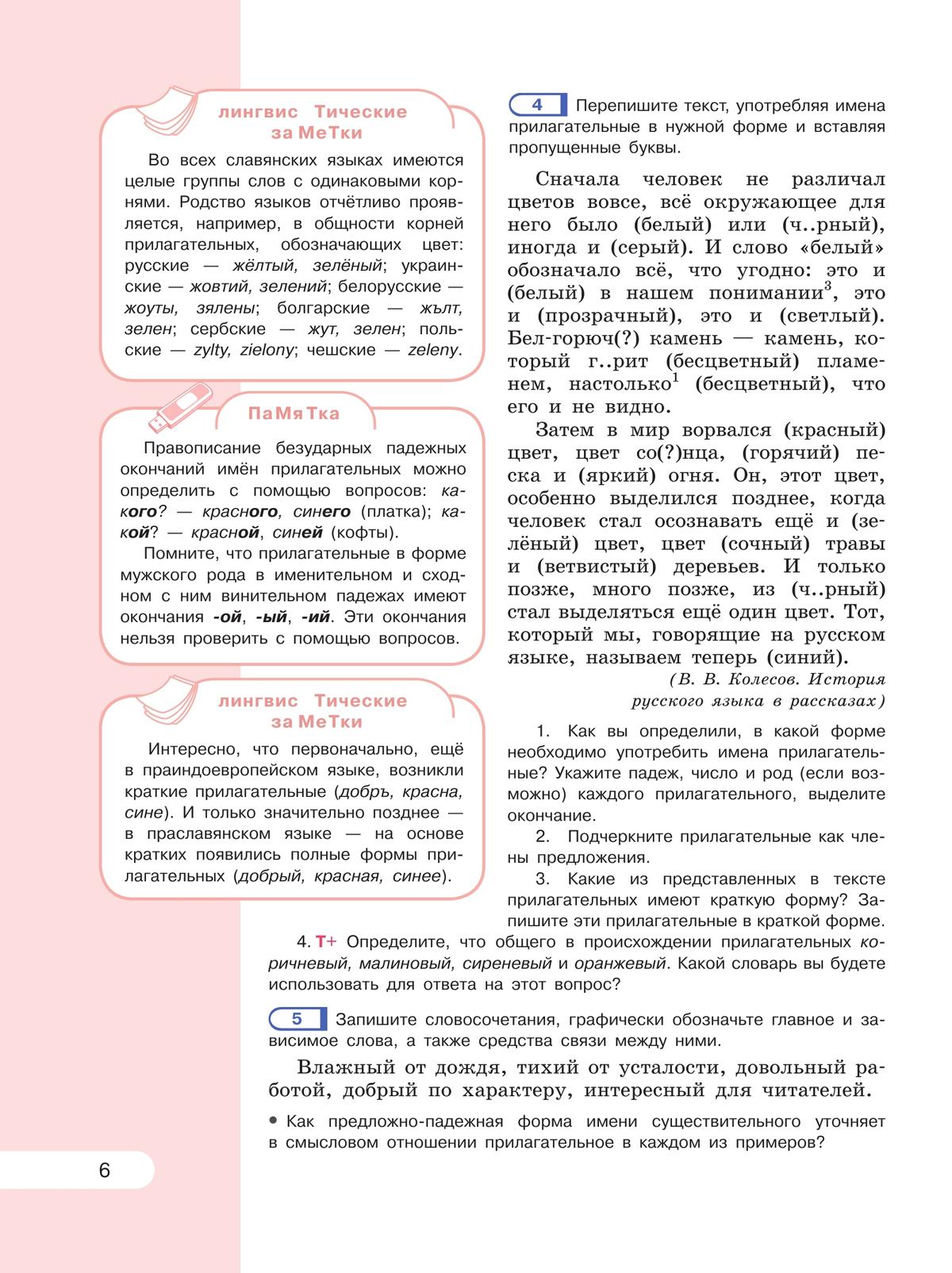 Русский язык. 6 класс. В 2 ч. Часть 2. Учебное пособие 10