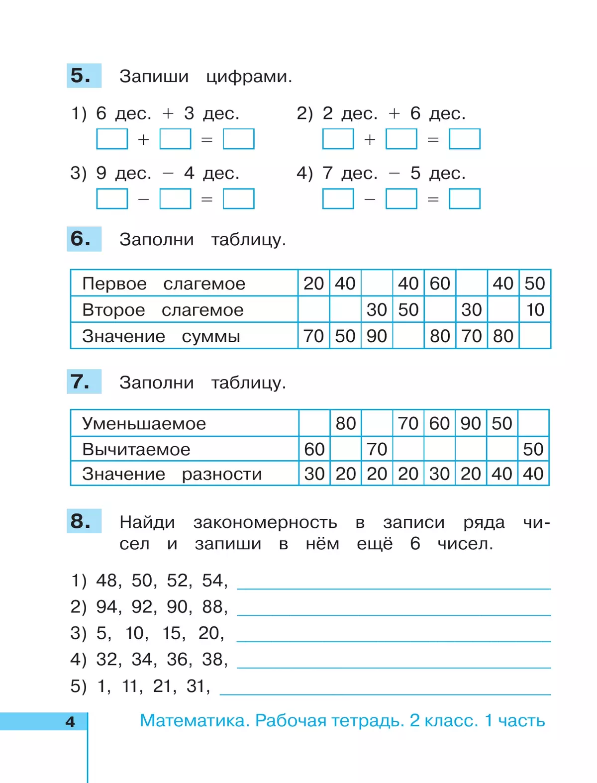 Математика. Рабочая тетрадь. 2 класс. В 2 частях. Часть 1 36