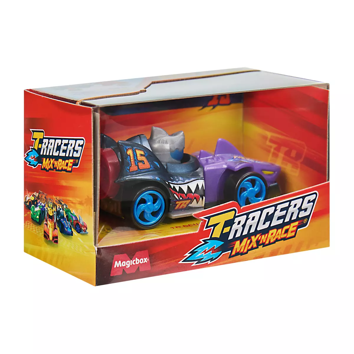 Машинка разборная T-RACERS MIX 'N RACE со сменными деталями, в коробке с прозрачным окном, Бешеная акула 18