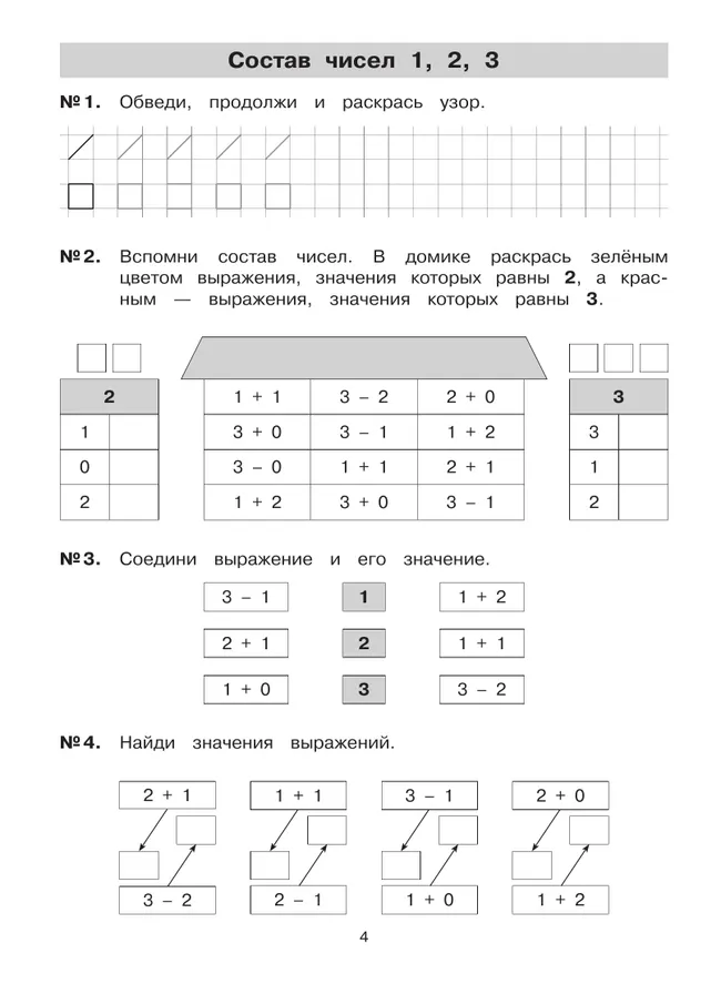 Тетрадь-практикум по математике для 1 класса. Сложение и вычитание в пределах 10 19 Тетрадь-практикум по математике для 1 класса. Сложение и вычитание в пределах 10 19