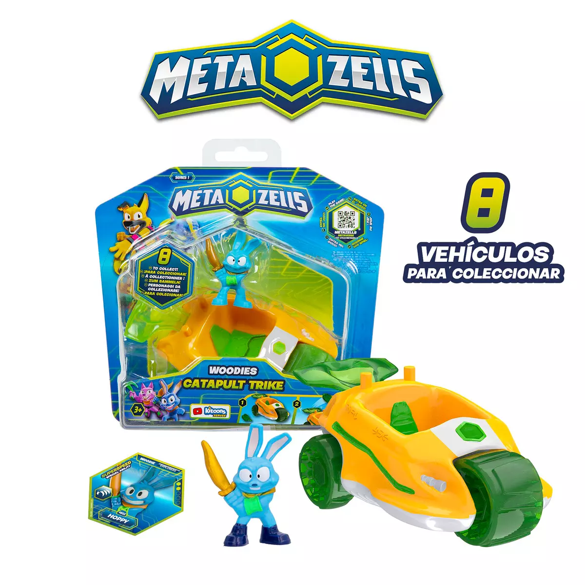 Игровой набор Скутер с катапультой оранжевый, Metazells, с фигуркой и игрушкой-машинкой, клан Вуди. 18